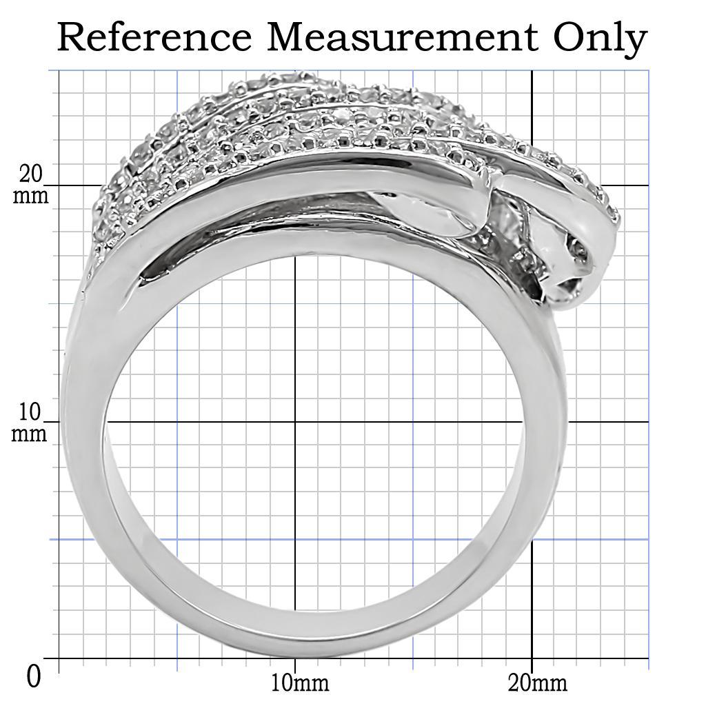 1w018 - rhodium brass ring with aaa grade cz in clear | dropsona - neutral - front view