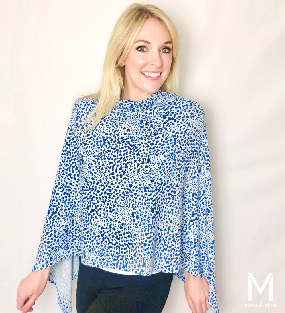 cheeky cheetah multi-way smart scarf – embrace your in | dropsona - neutral - close-up detail