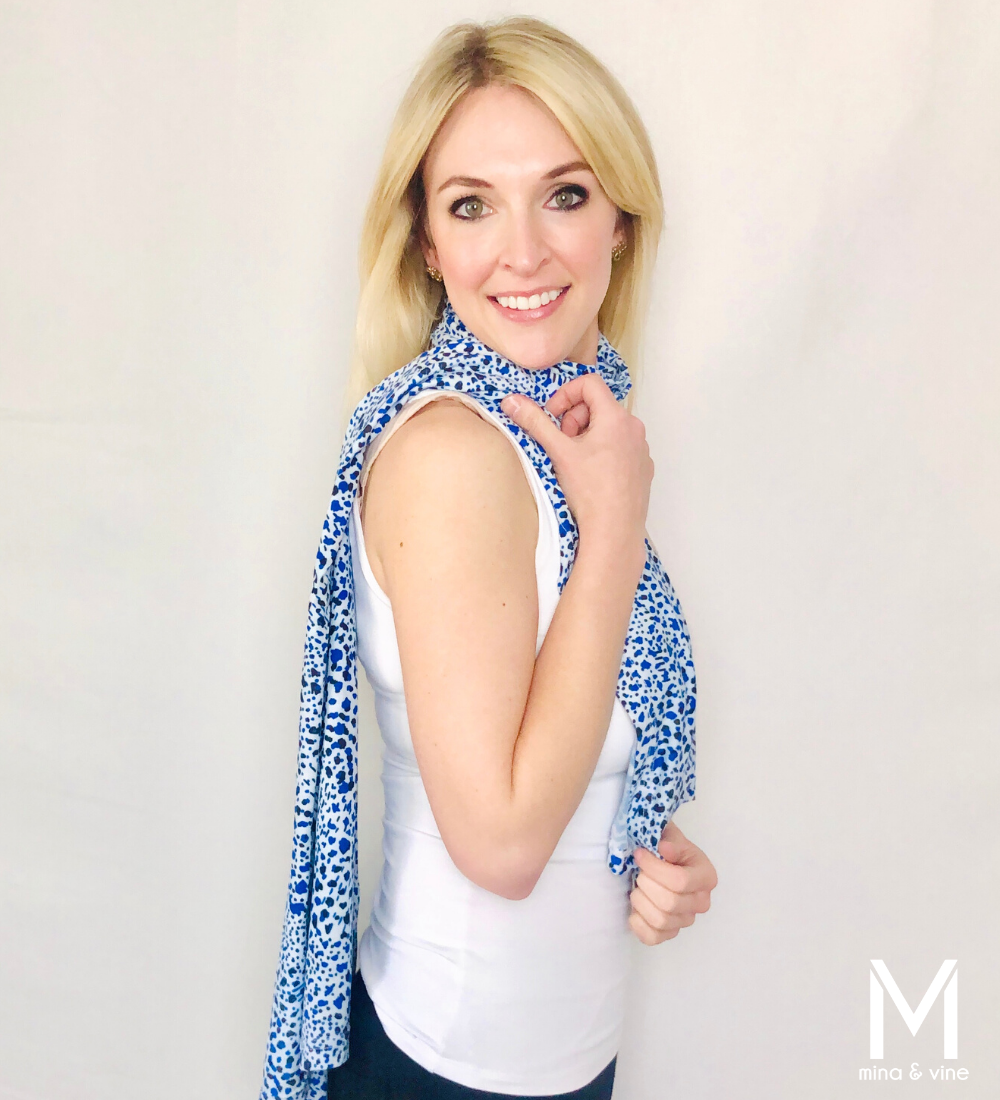cheeky cheetah multi-way smart scarf – embrace your in | dropsona - neutral - usage example