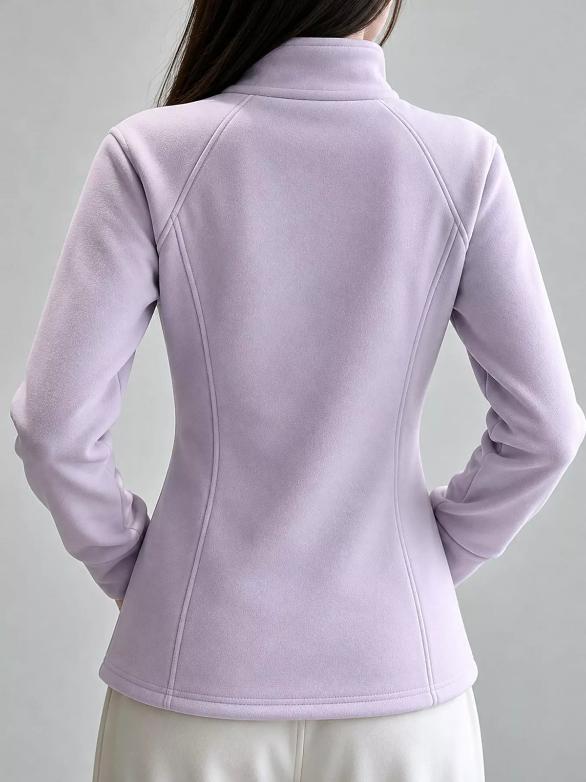 slim-fit full-zip active outerwear | dropsona - neutral - size reference