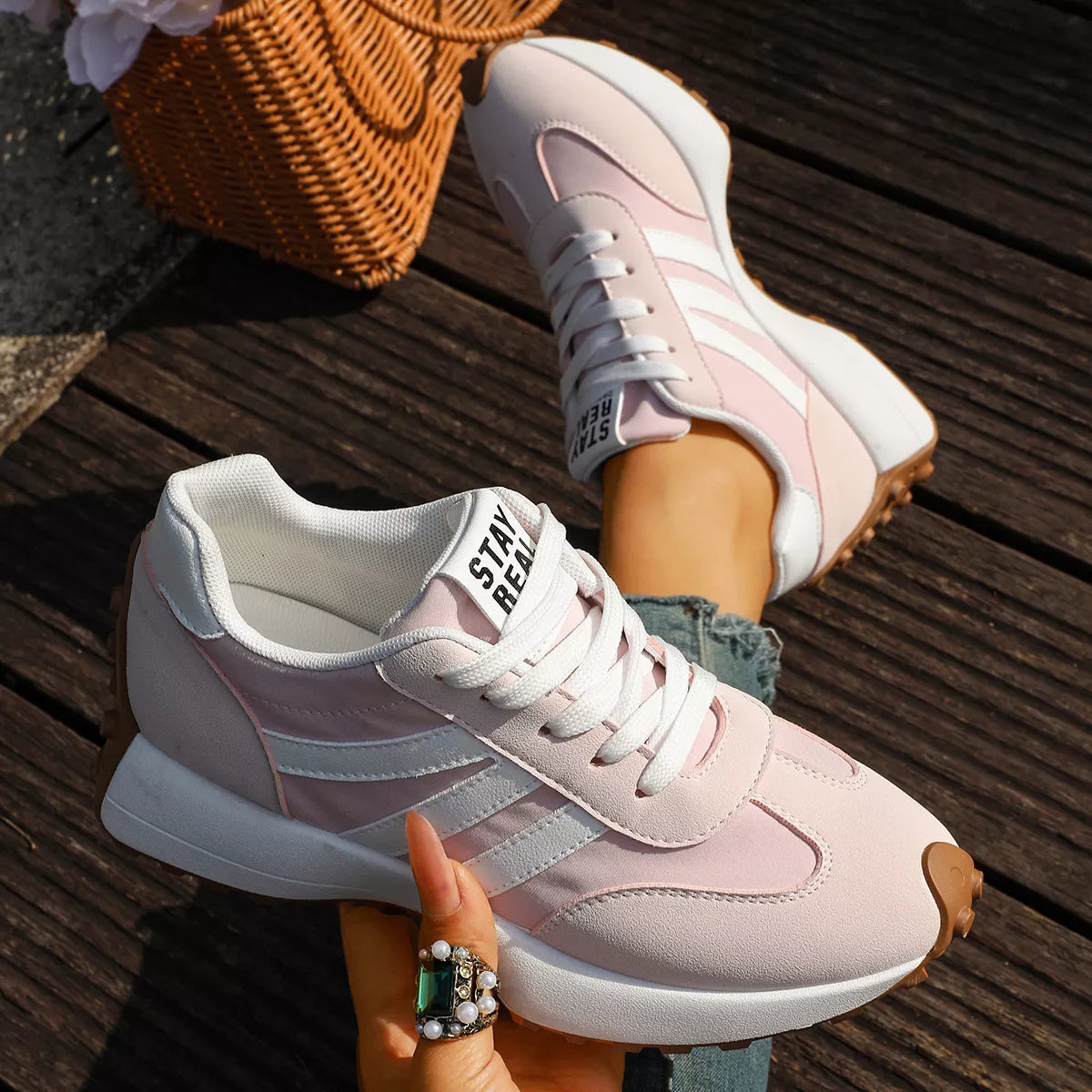 round toe lace up sneakers – modern steps | dropsona - neutral - size reference