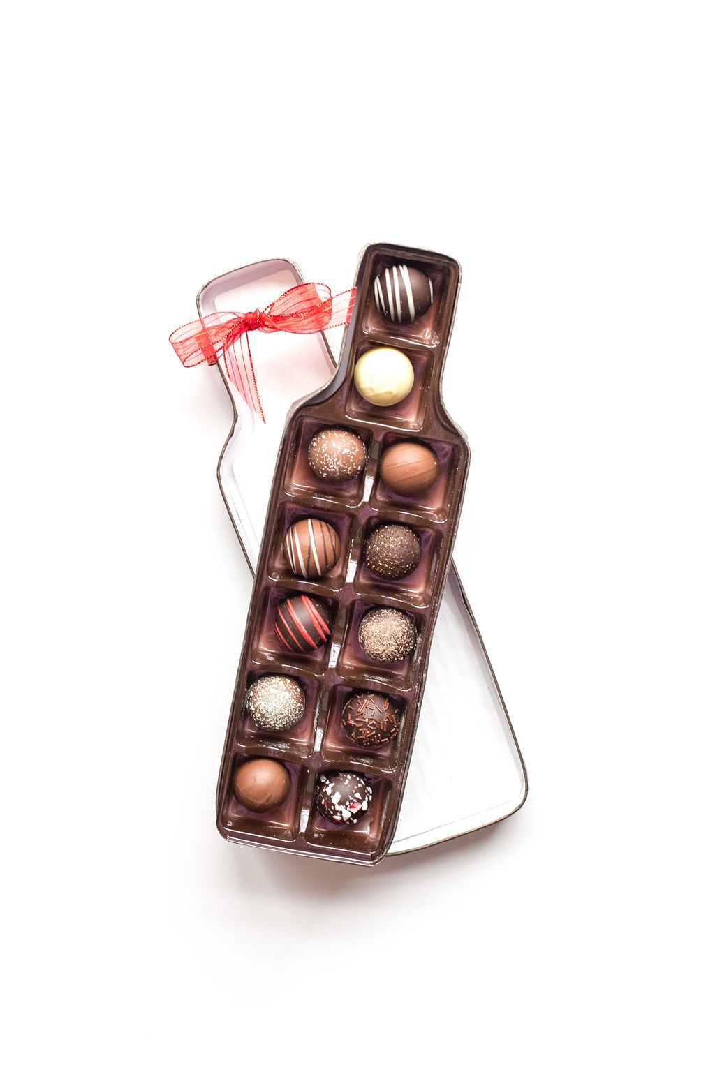 gourmet chocolate truffle gift box – 12 handcrafted tr | dropsona - neutral - front view