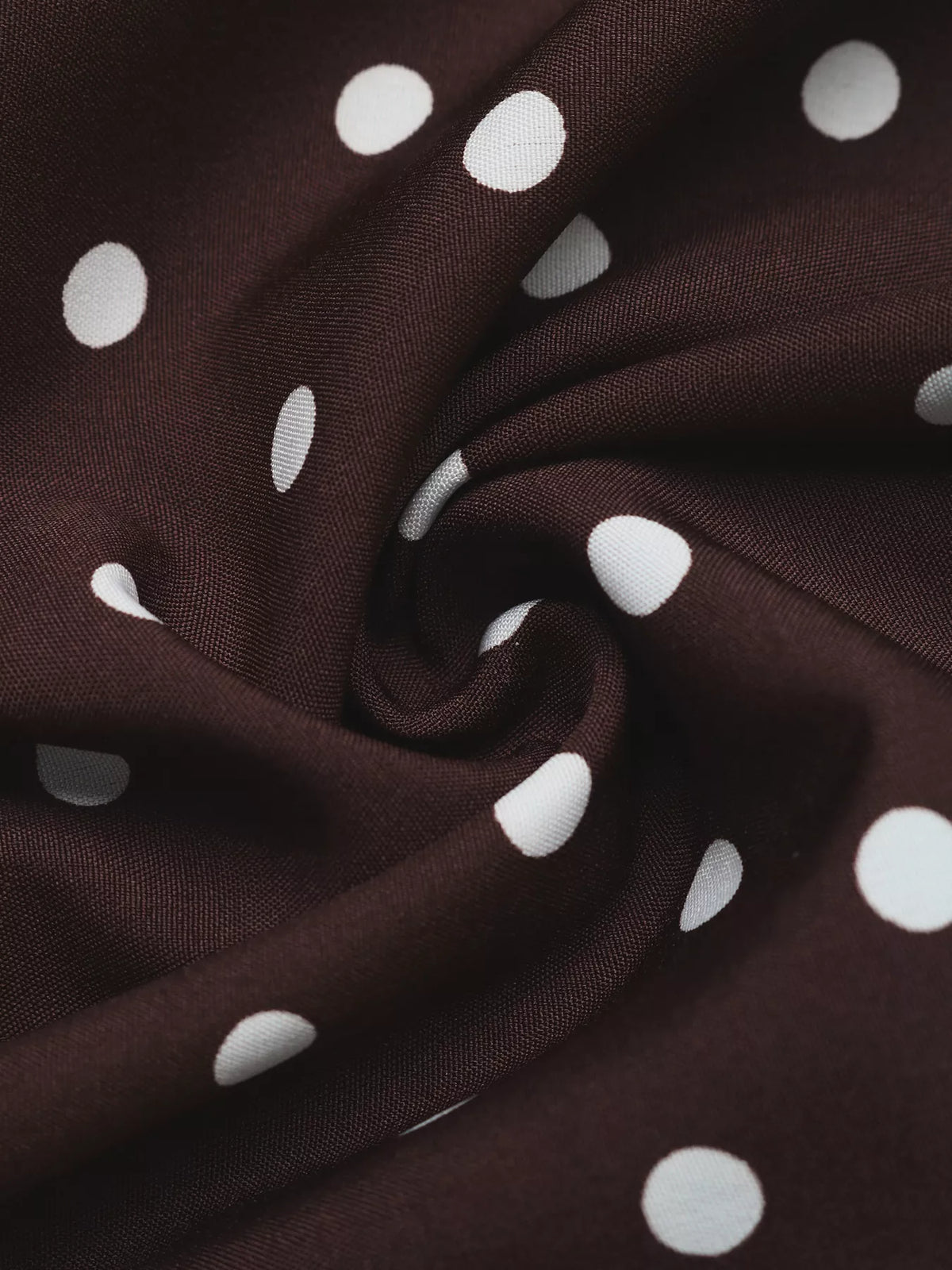 polka dot long sleeve maxi dress – zipper | dropsona - neutral - material texture