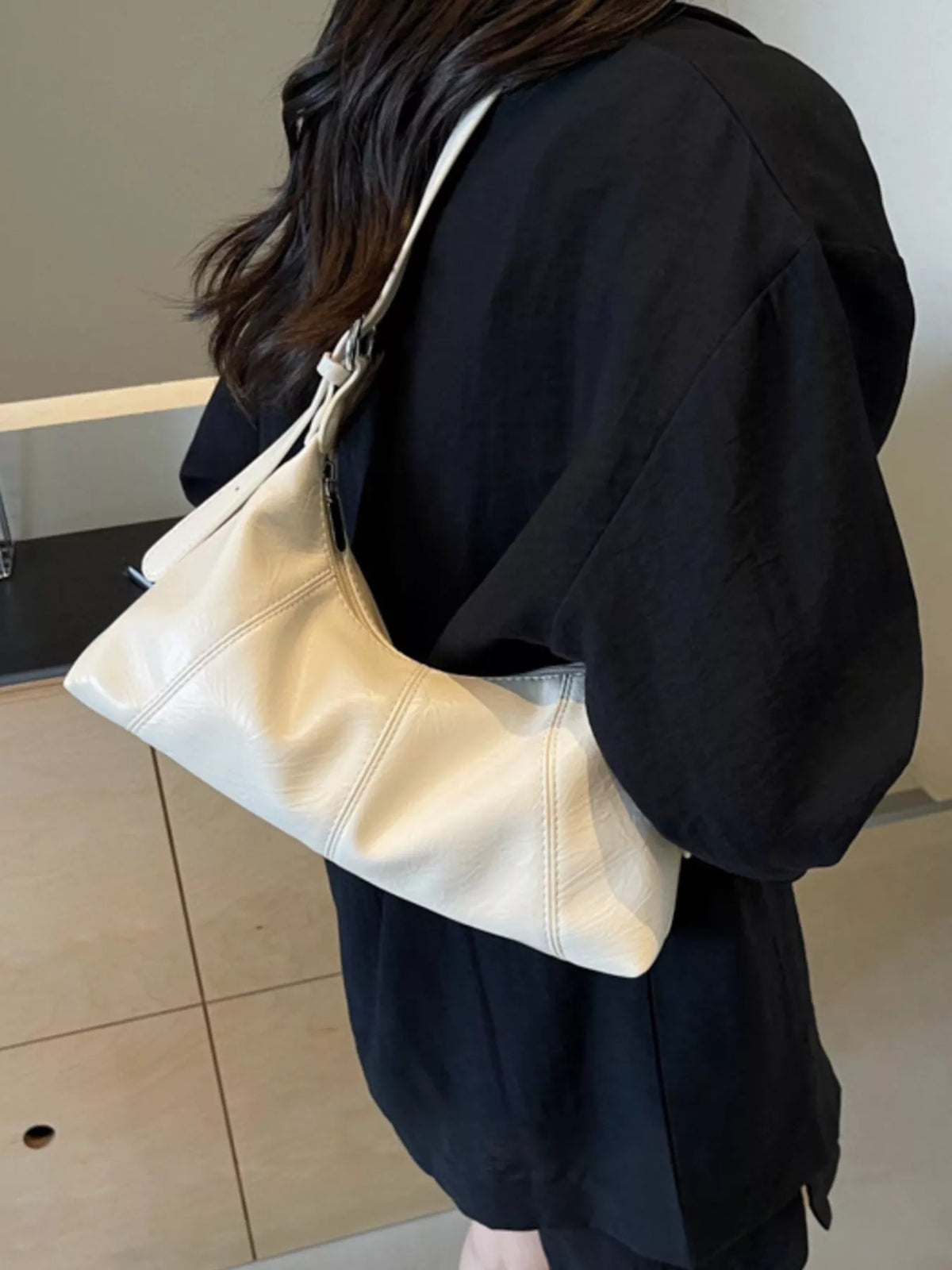 pu leather shoulder bag – stylish sling | dropsona - neutral - packaging