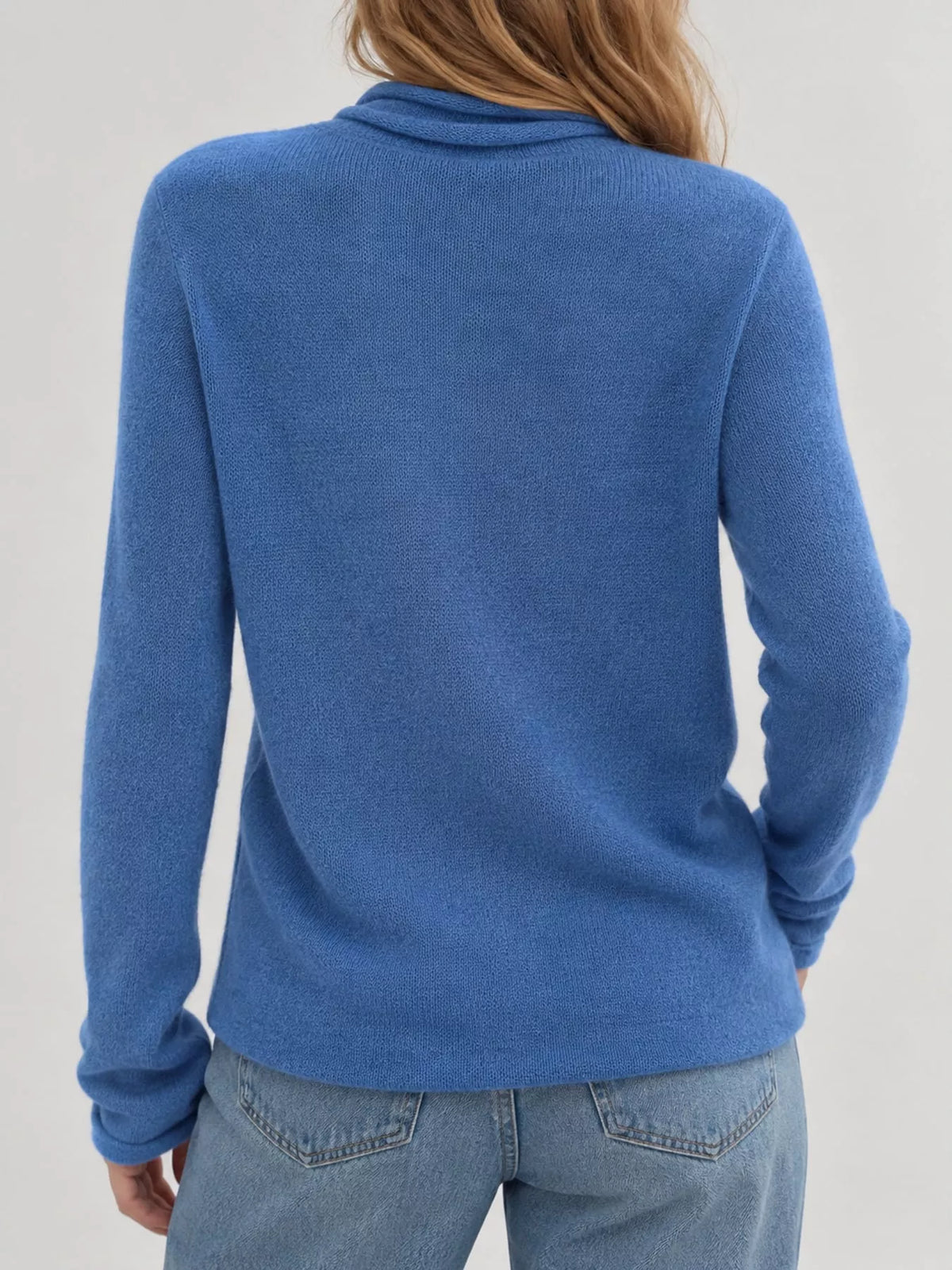 sheer turtleneck knit top | dropsona - neutral - packaging