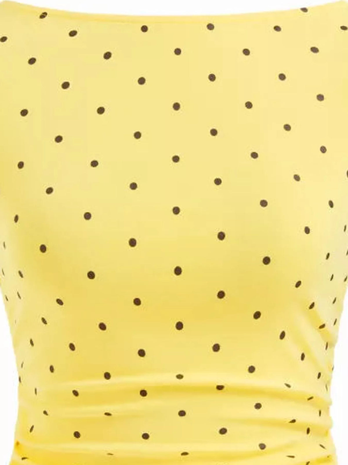 polka dot print sleeveless tank top with tie back | dropsona - neutral - size reference