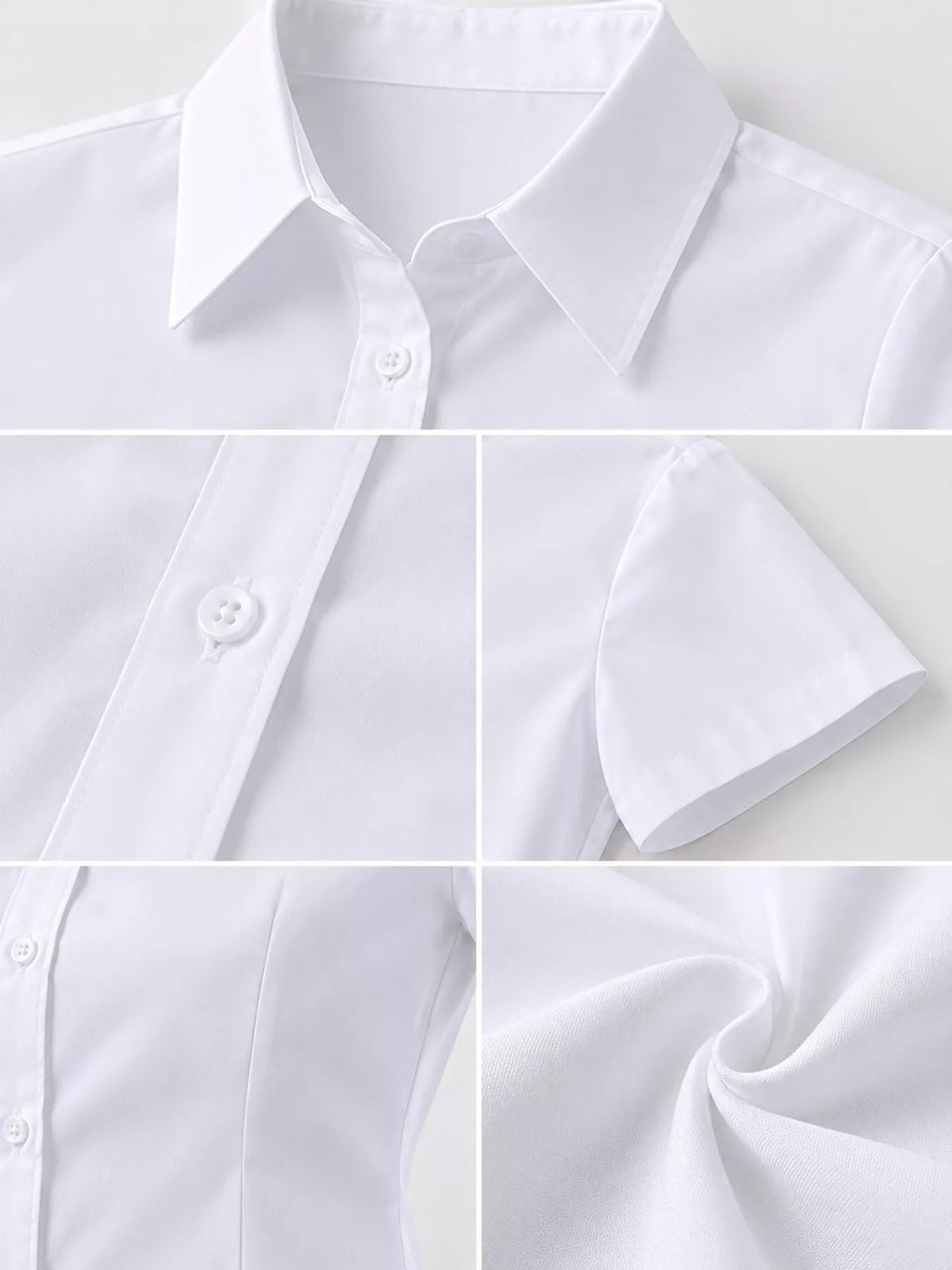 full size classic slim-fit button-down shirt plus | dropsona - neutral - close-up detail