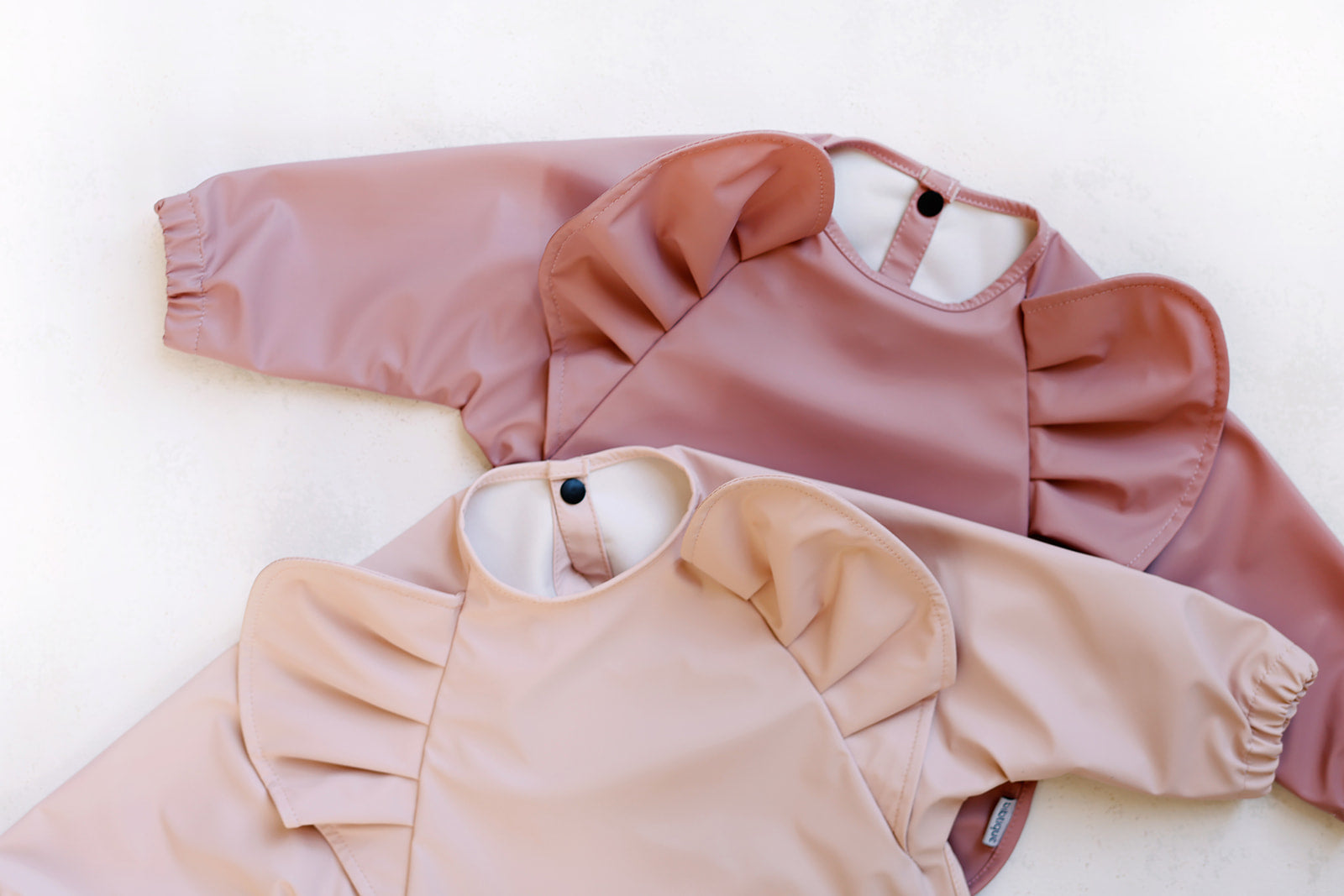 peony long sleeve ruffle angel bib – certified baby sa | dropsona - neutral - everyday use