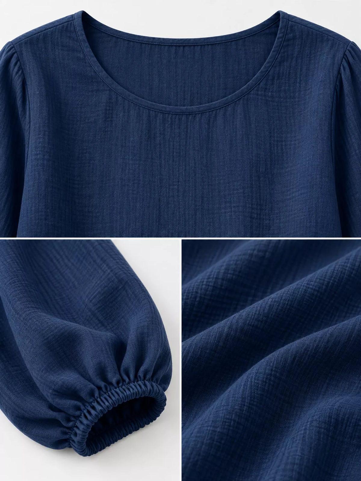 full size elasticated cuffs long sleeve blouse plus | dropsona - neutral - packaging