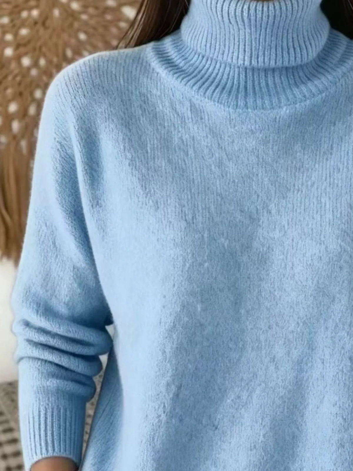 turtleneck long sleeve sweater – basic style | dropsona - neutral - usage example