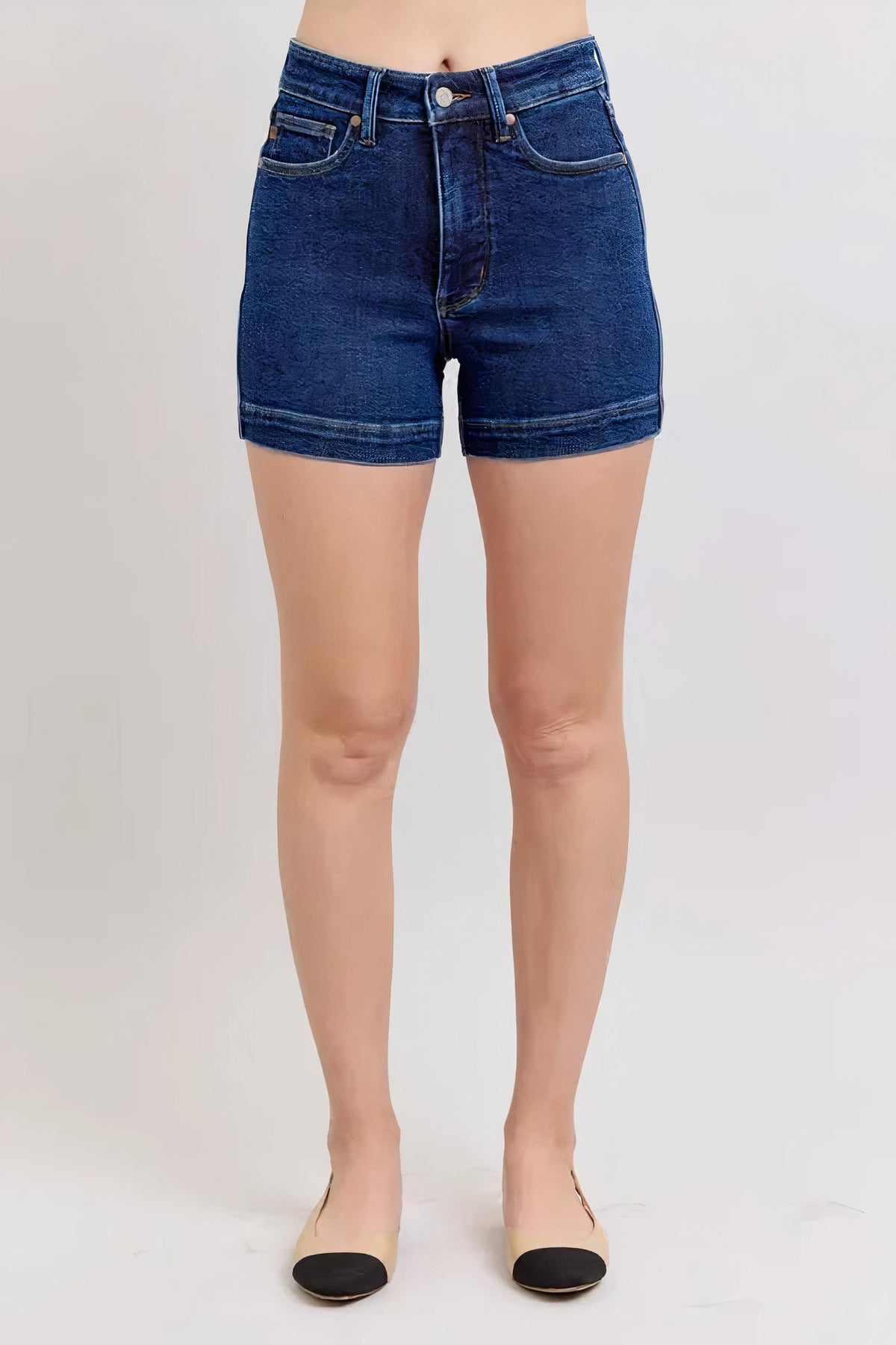 judy blue full size high waist tummy control denim shorts plus size - everyday wear