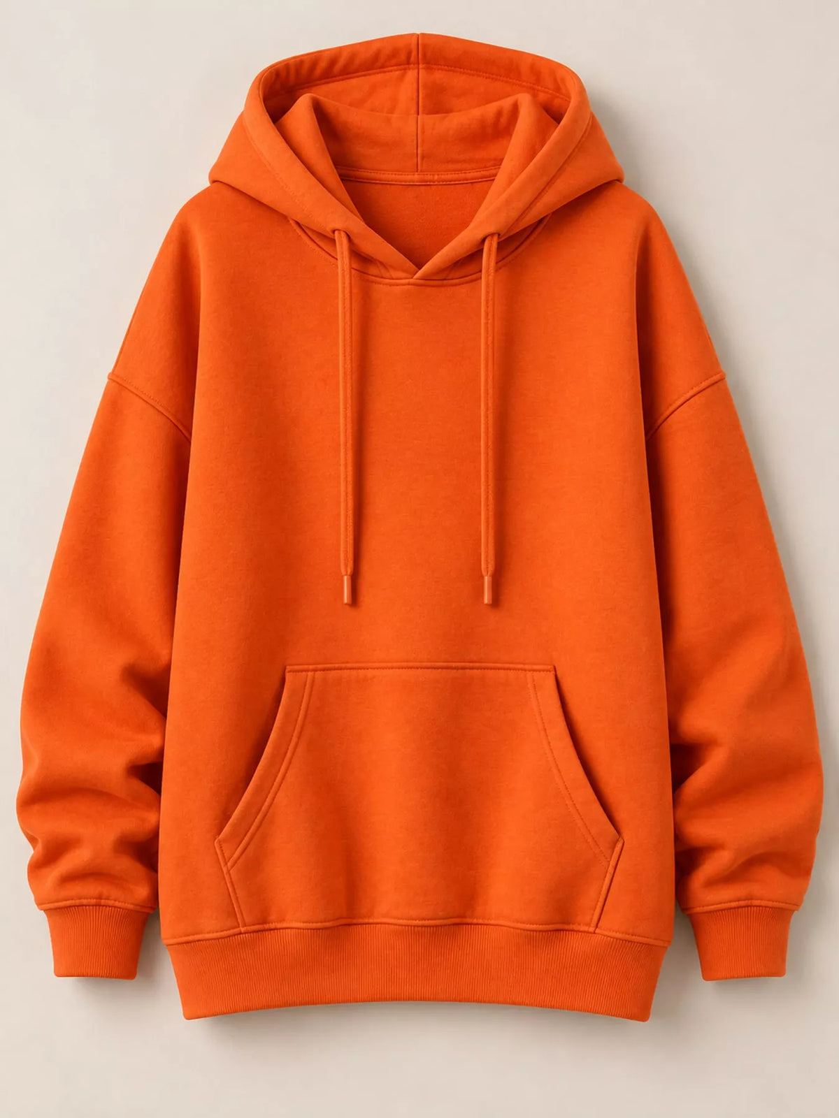 drawstring dropped shoulder hoodie | dropsona - neutral - front view
