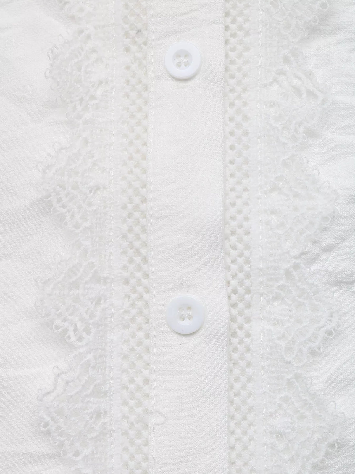 lace-trimmed button-down shirt – buttoned,lace detail | dropsona - neutral - packaging