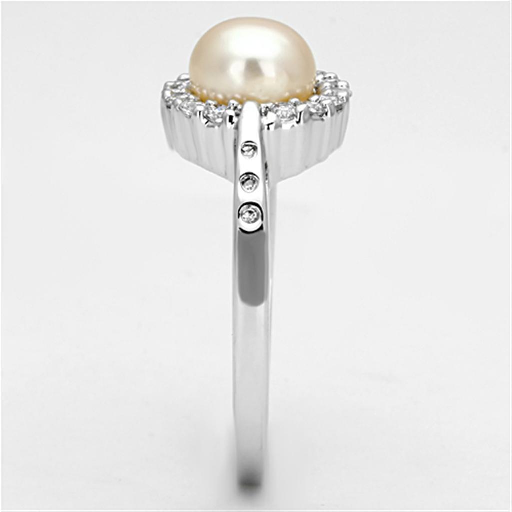 3w487 - rhodium brass ring with synthetic pearl in whi | dropsona - neutral - material texture