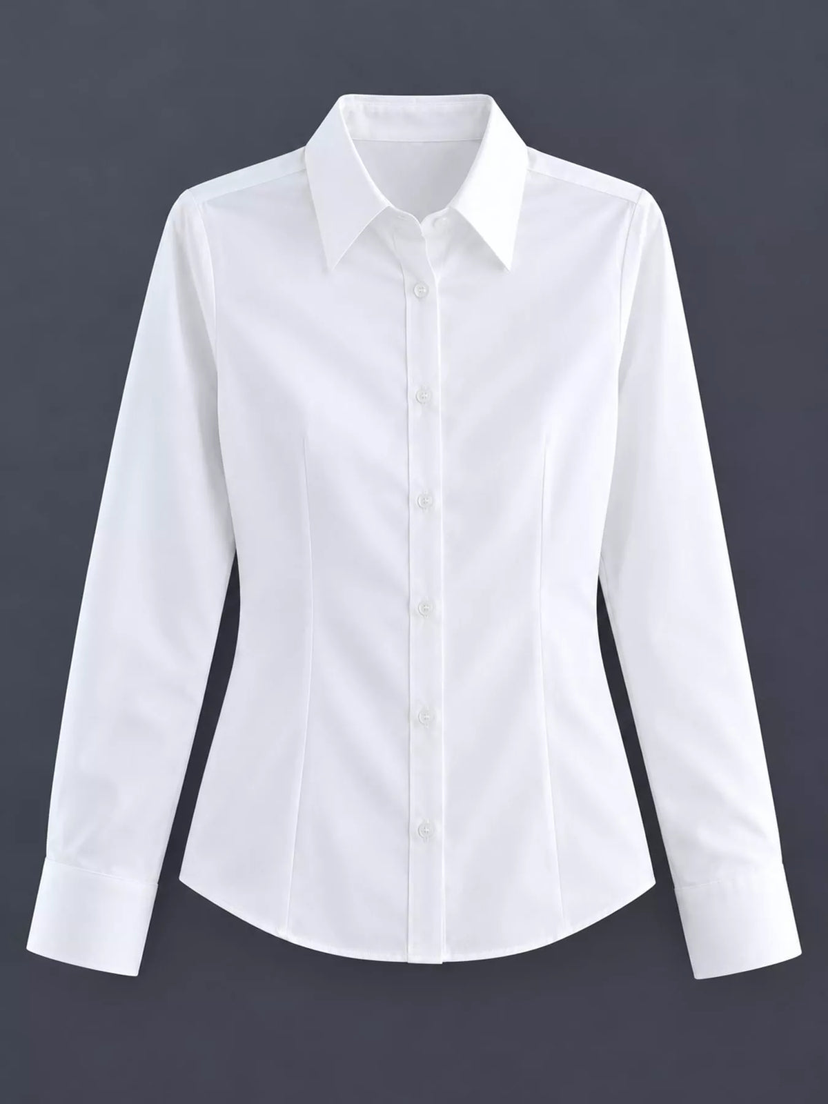 full size classic slim-fit button-down shirt plus | dropsona - neutral - size reference