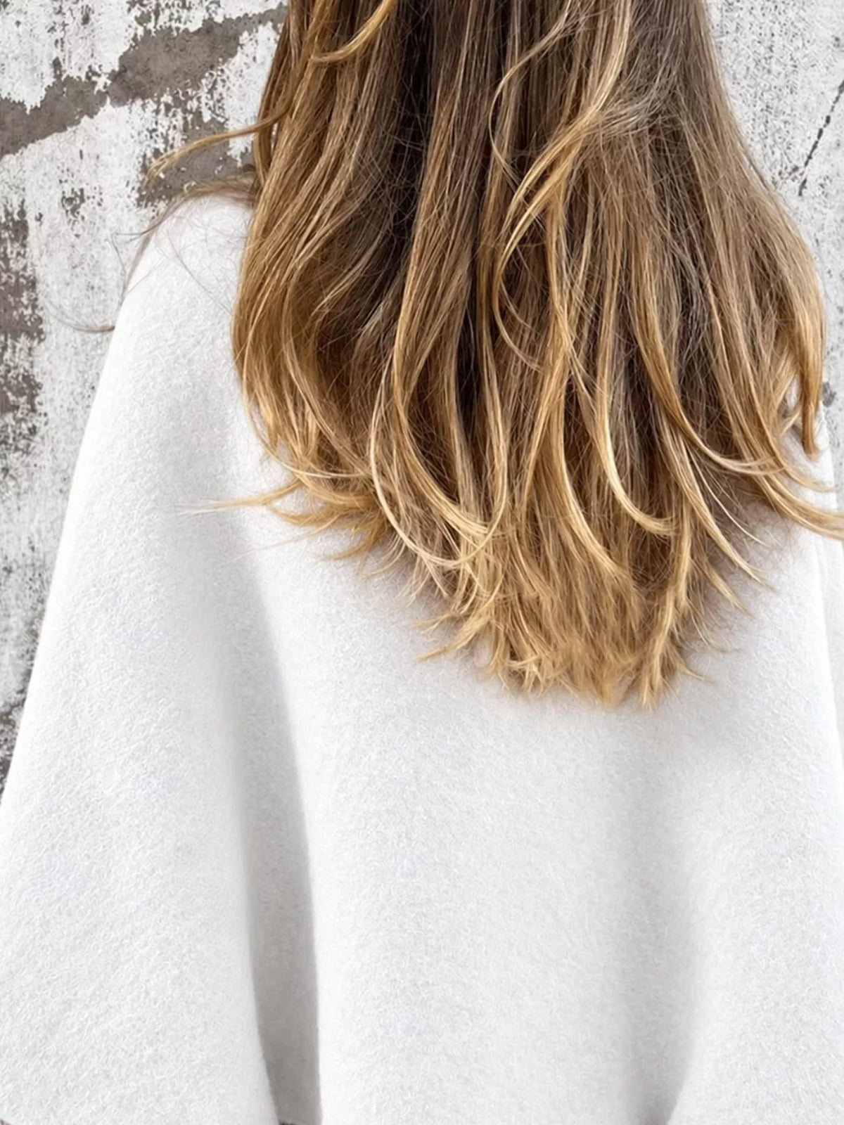 full size fuzzy texture open-front cropped outerwear | dropsona - neutral - size reference