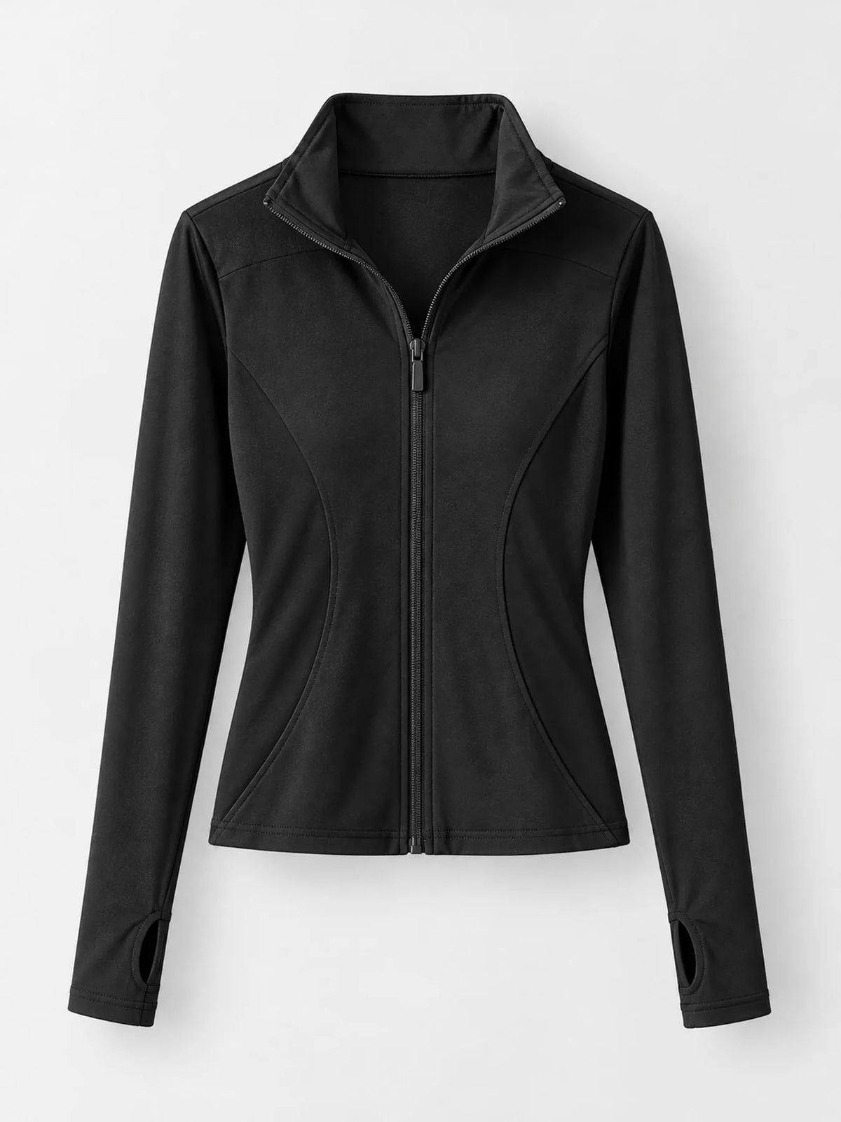 slim-fit quick-dry active outerwear | dropsona - neutral - close-up detail