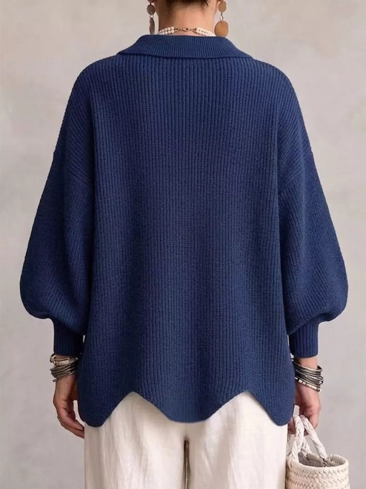 full size ribbed knit gold buttons cardigan plus | dropsona - neutral - close-up detail