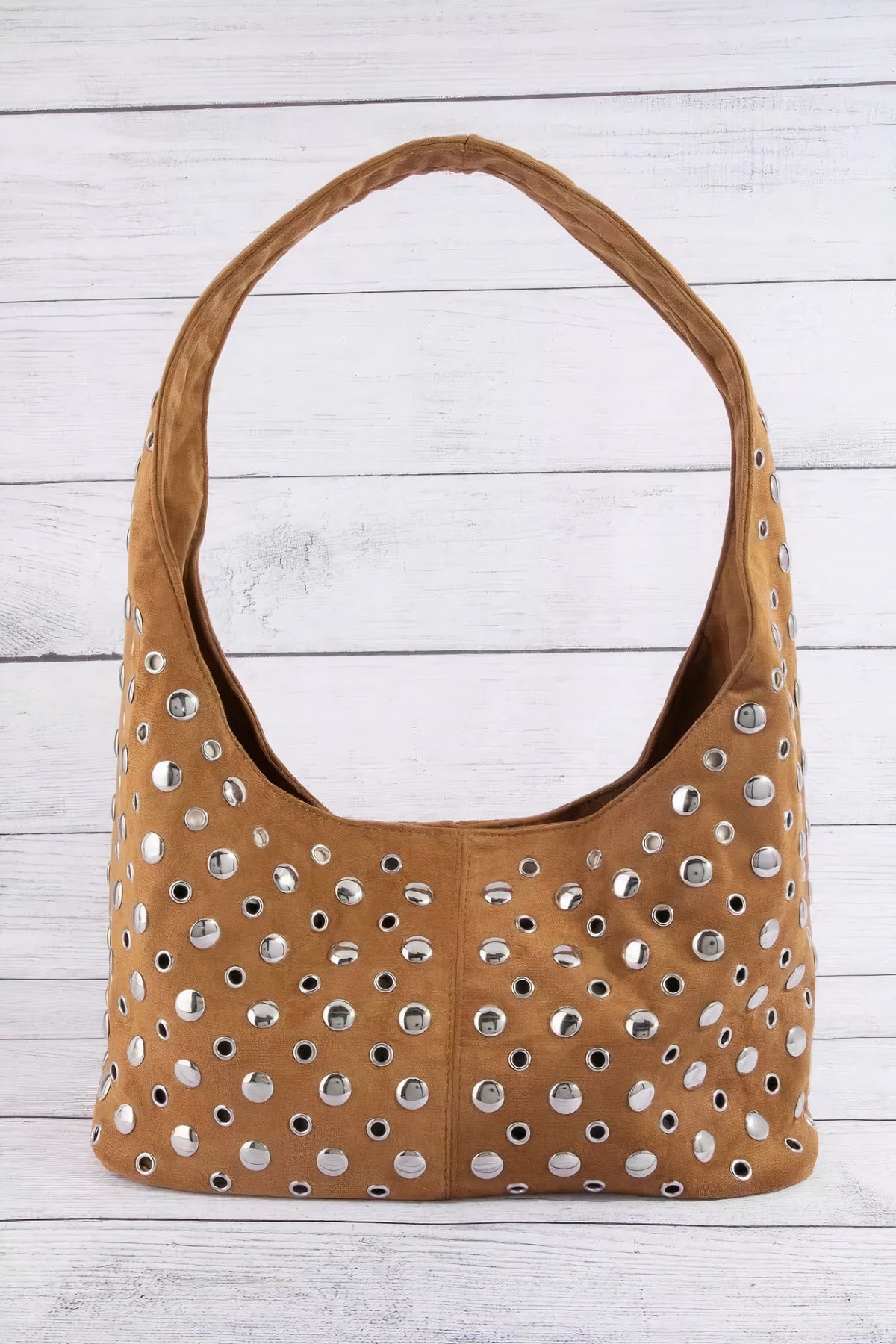 fame multi rivet studded shoulder bag - everyday wear