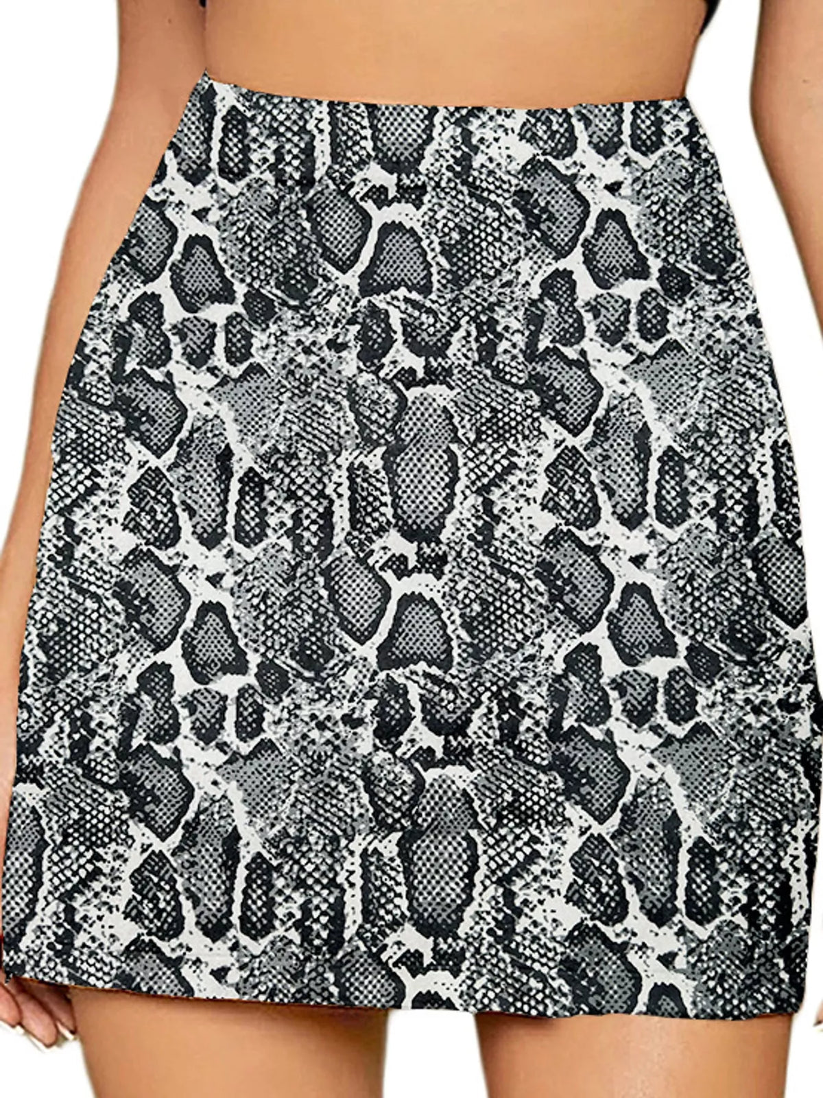 high-waisted slit skirt – zipper, slit, seam detail | dropsona - neutral - material texture