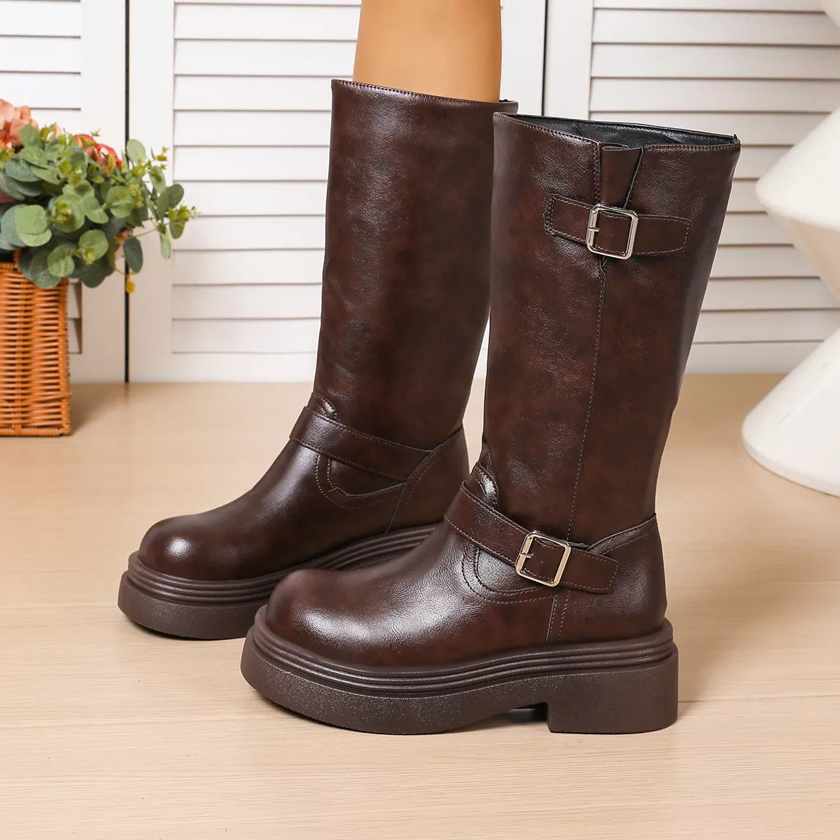 round toe platform boots – dear monkey | dropsona - neutral - size reference