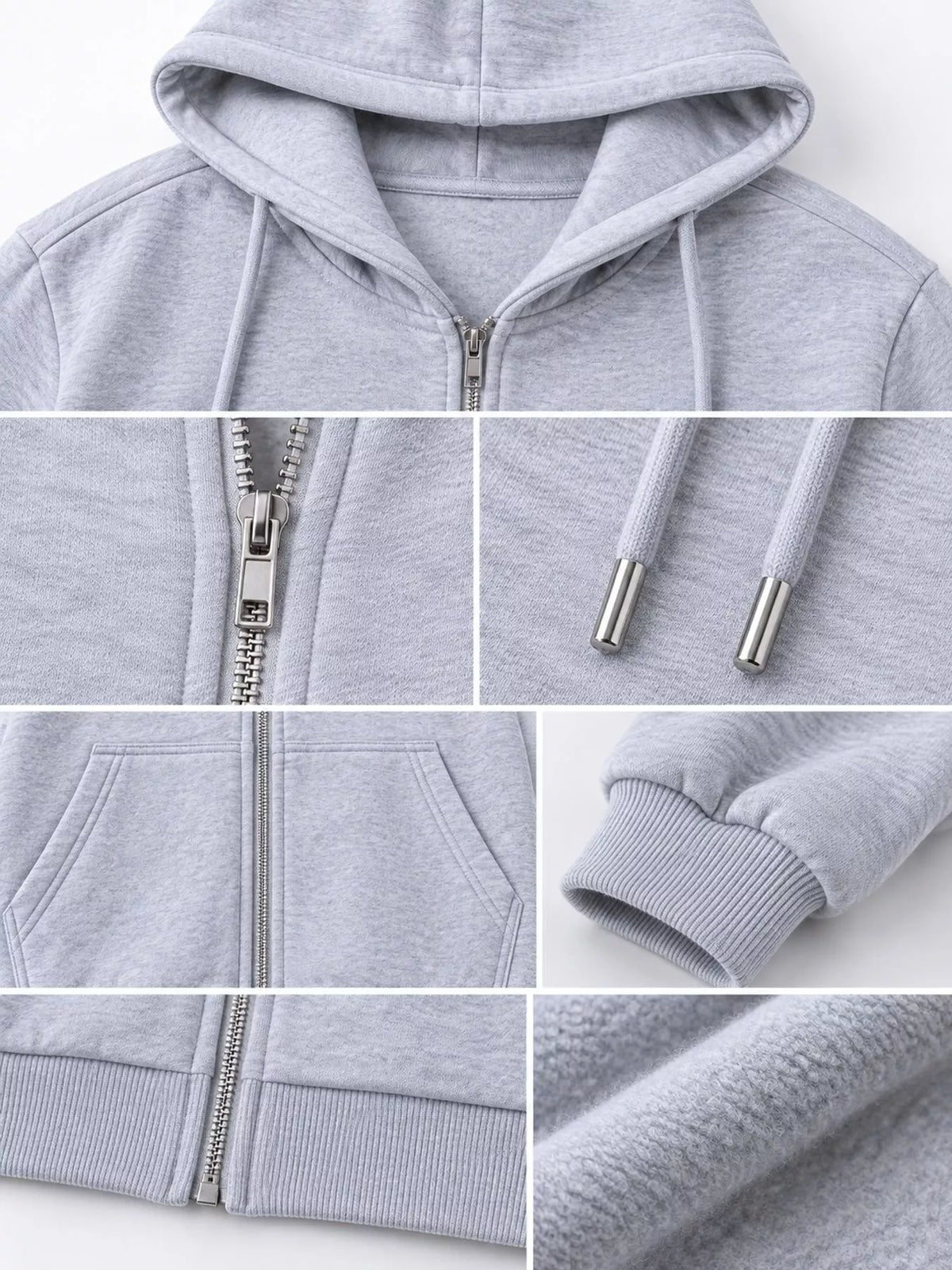 full size oversized zip-up hoodie plus | dropsona - neutral - size reference