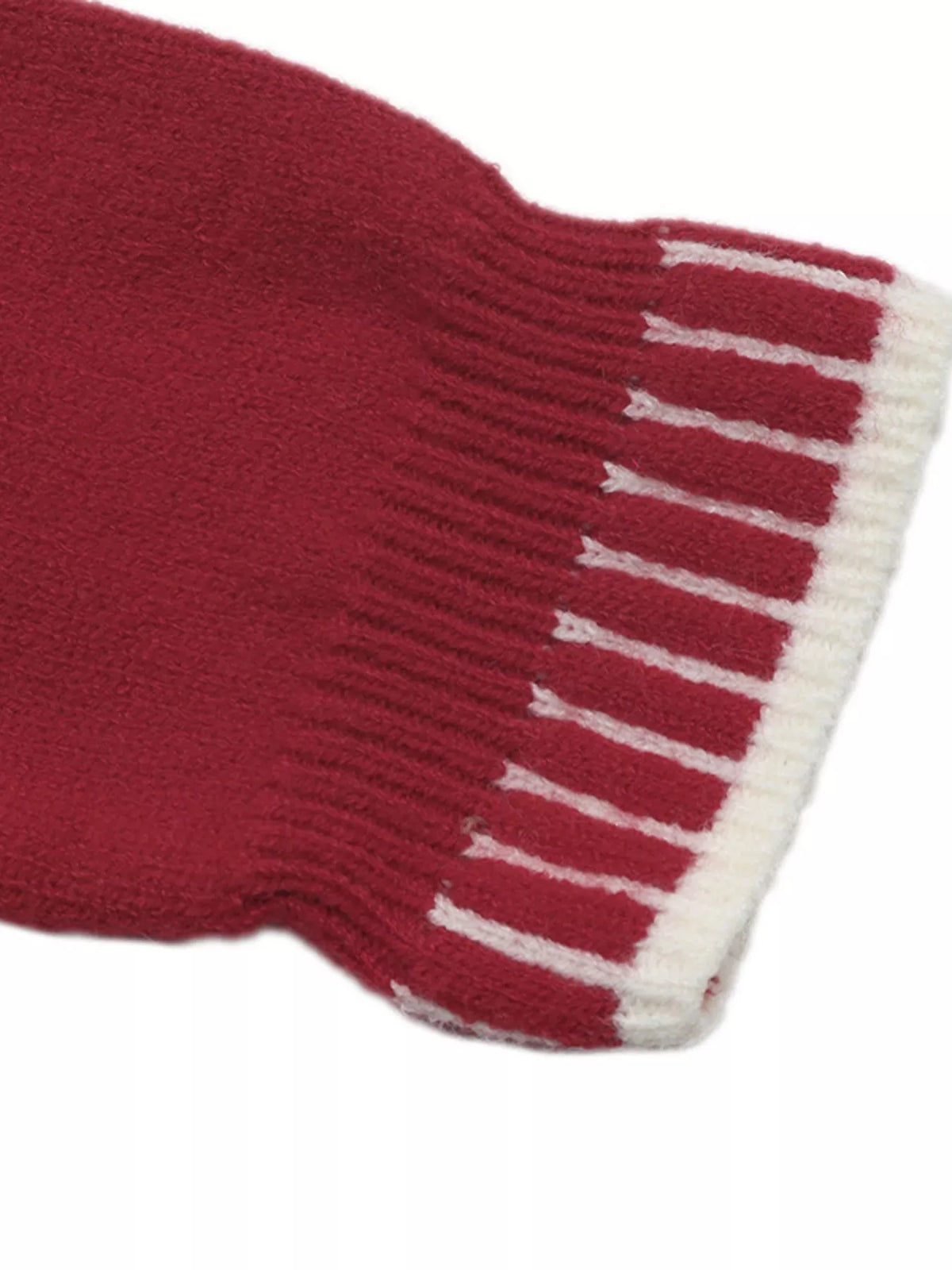 merry letter crew neck sweater – basic style | dropsona - neutral - close-up detail
