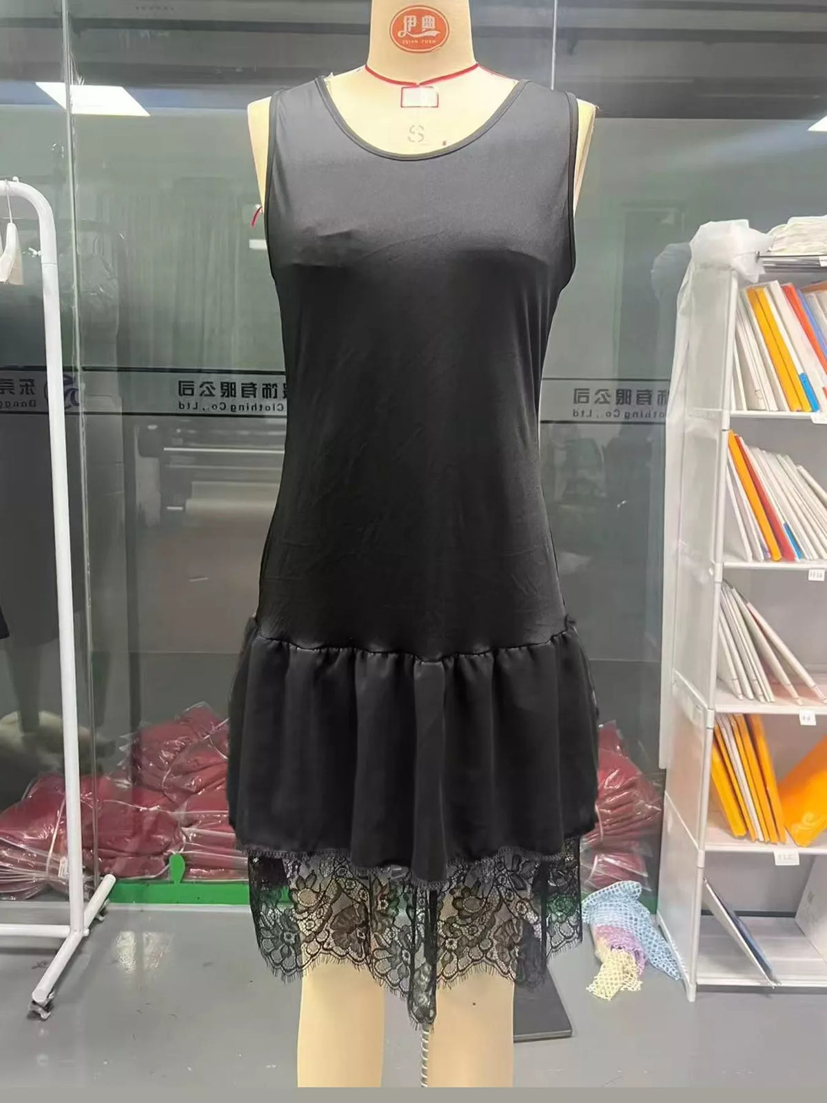 full size turtleneck sweater and lace hem dress set | dropsona - neutral - usage example