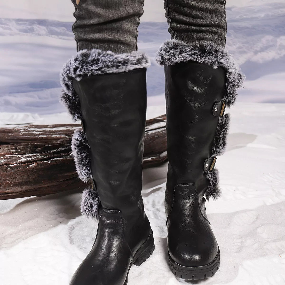 round toe block heel boots – dear monkey | dropsona - neutral - size reference