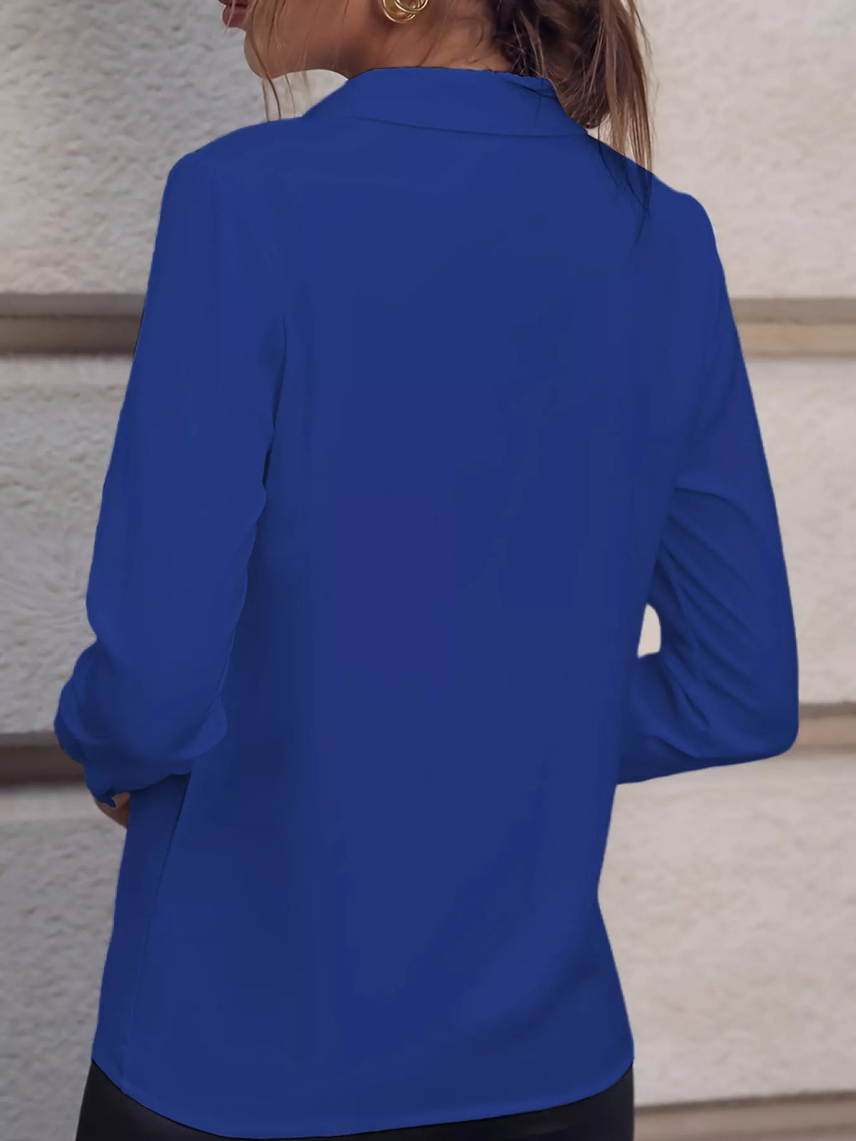 long sleeve satin blouse | dropsona - neutral - packaging