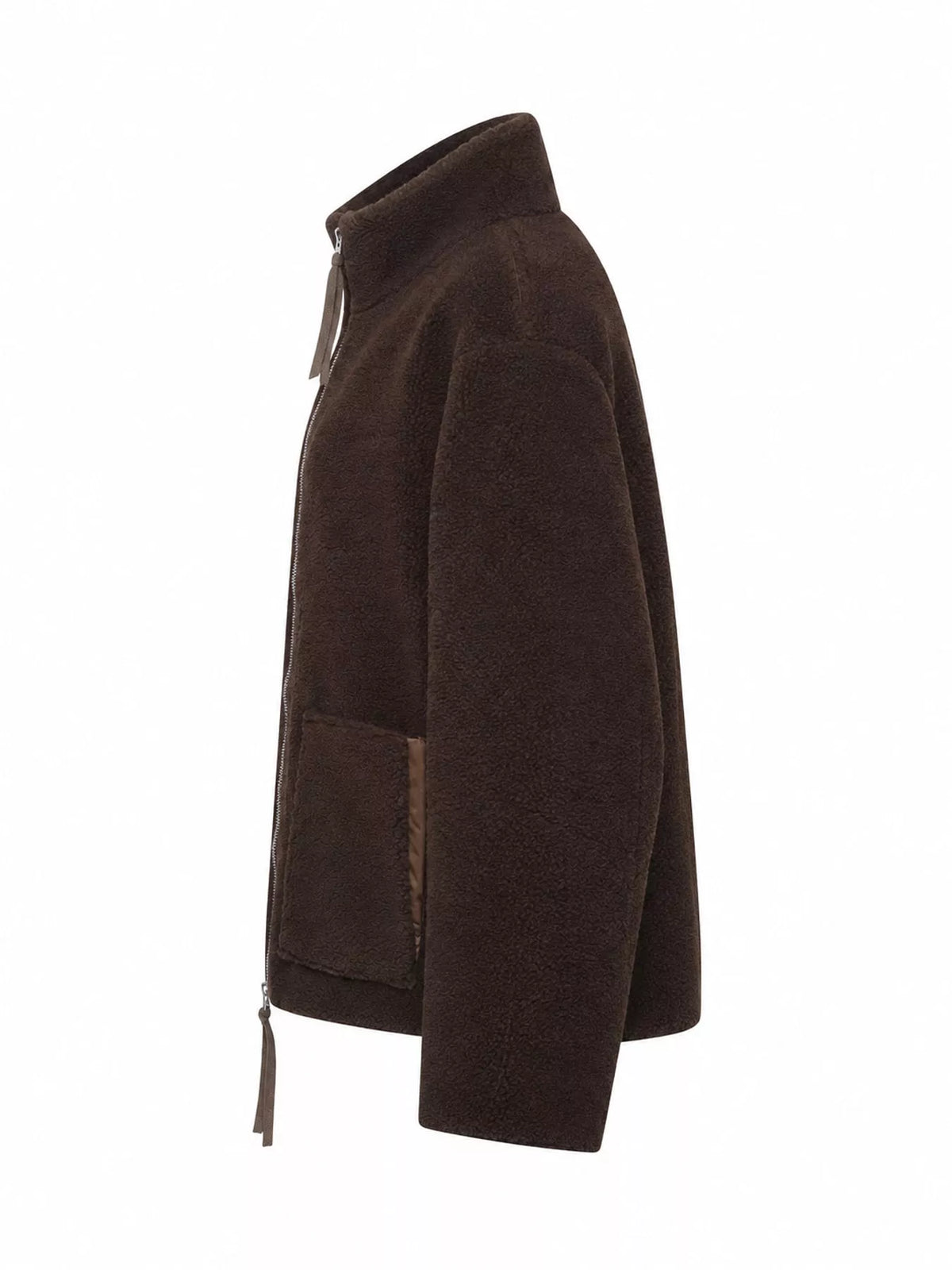 sherpa zip-up outerwear | dropsona - neutral - packaging