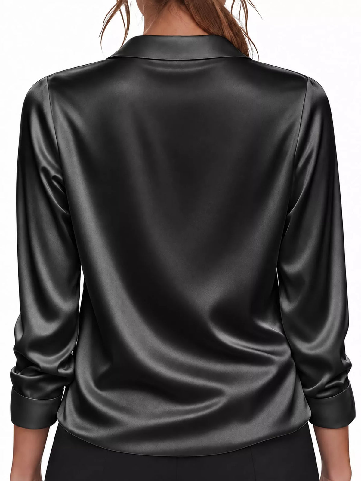 full size satin long sleeve blouse plus | dropsona - neutral - packaging