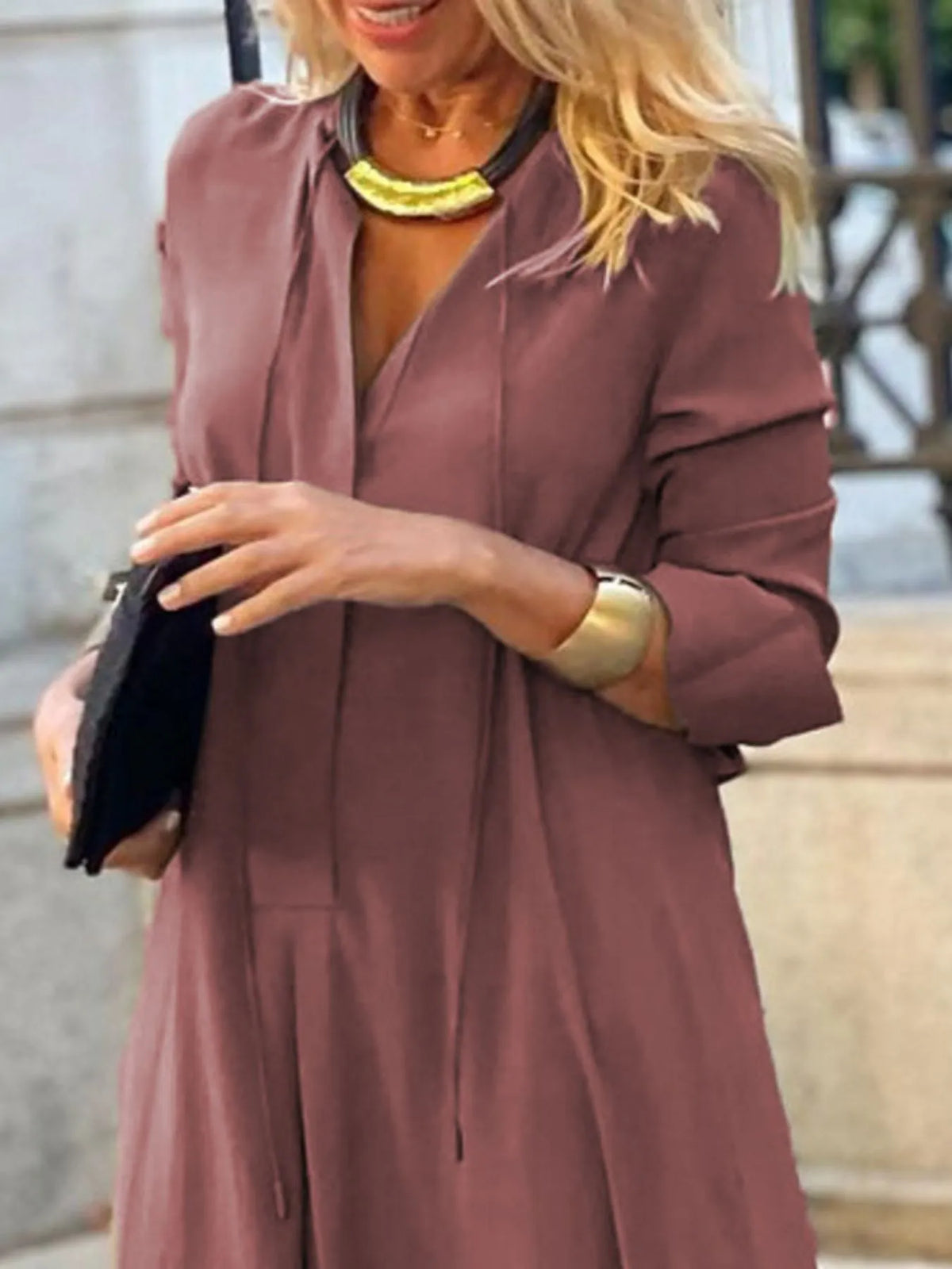 full size solid color maxi shirt dress plus size - material texture