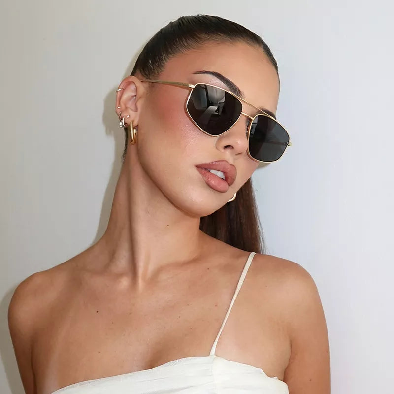 uv protection aviator sunglasses – gaze | dropsona - neutral - everyday use