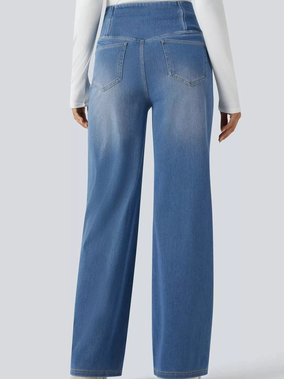 cat's whisker high-waisted cross-over waistband | dropsona - neutral - usage example