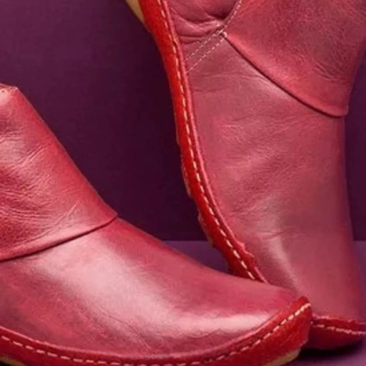 contrast strap detail ankle boots – dear monkey | dropsona - neutral - front view