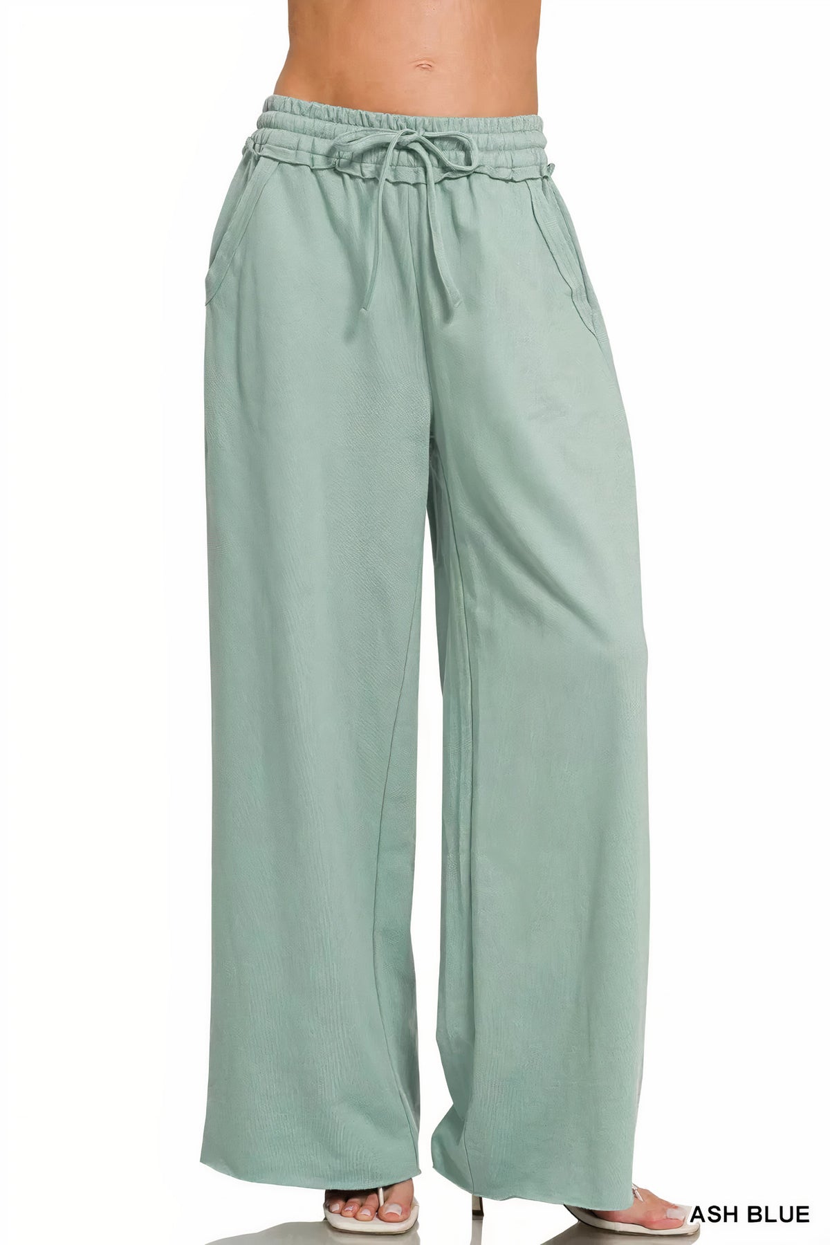 zenana french terry wide leg sweatpants - everyday wear