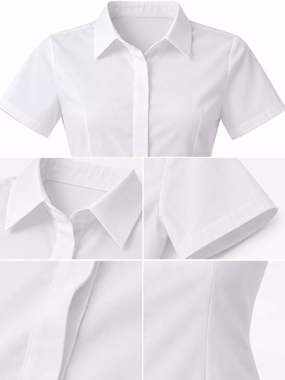 full size classic slim-fit button-down shirt plus | dropsona - neutral - front view