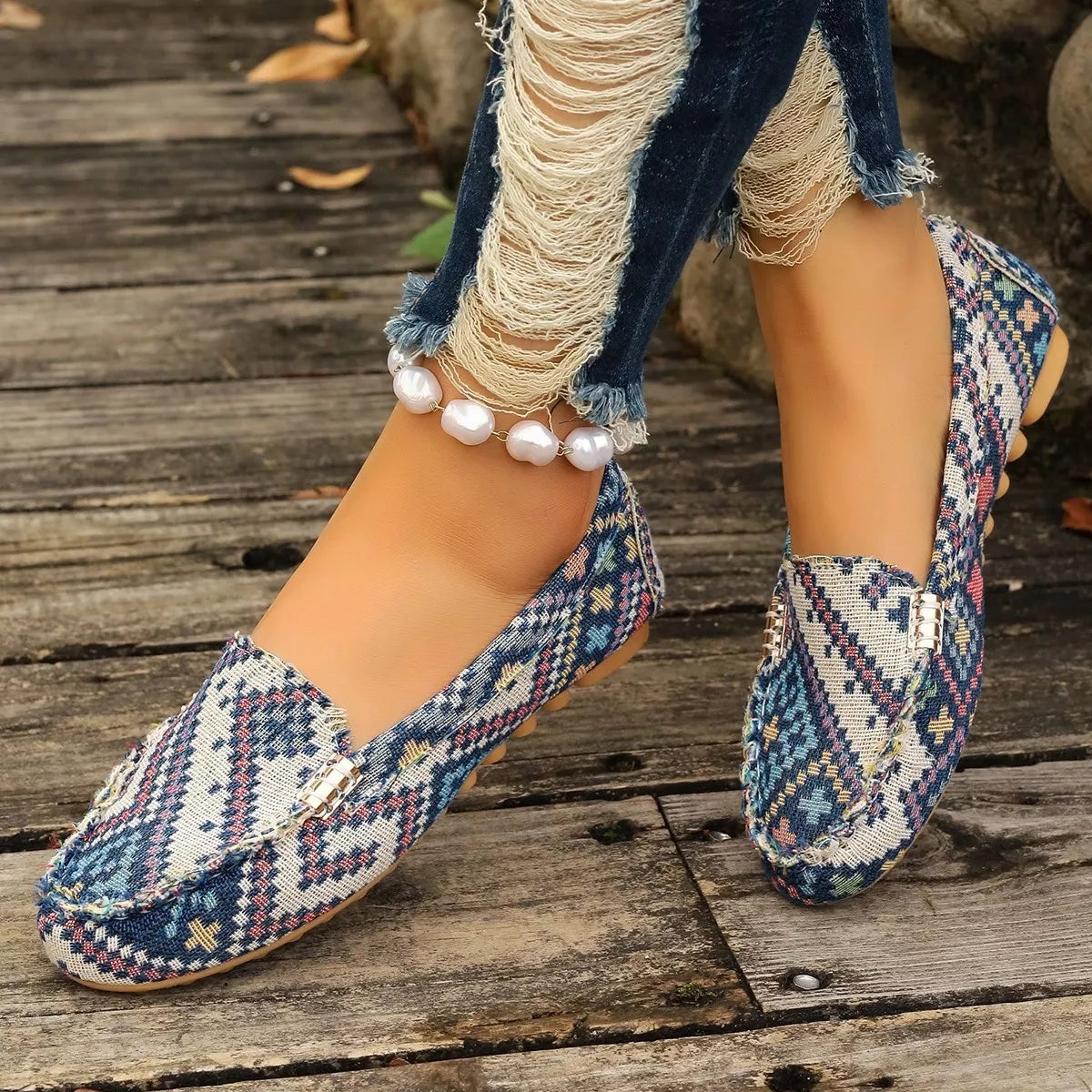 round toe slip-ons – mirage platform | dropsona - neutral - packaging