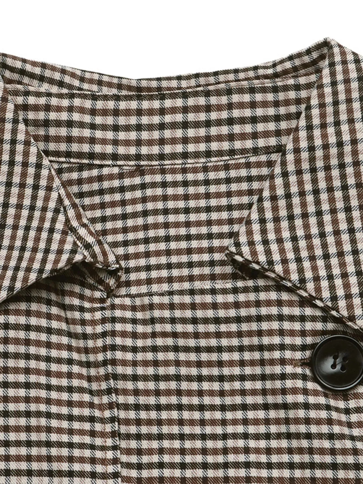 plaid double-breasted trench coat | dropsona - neutral - packaging