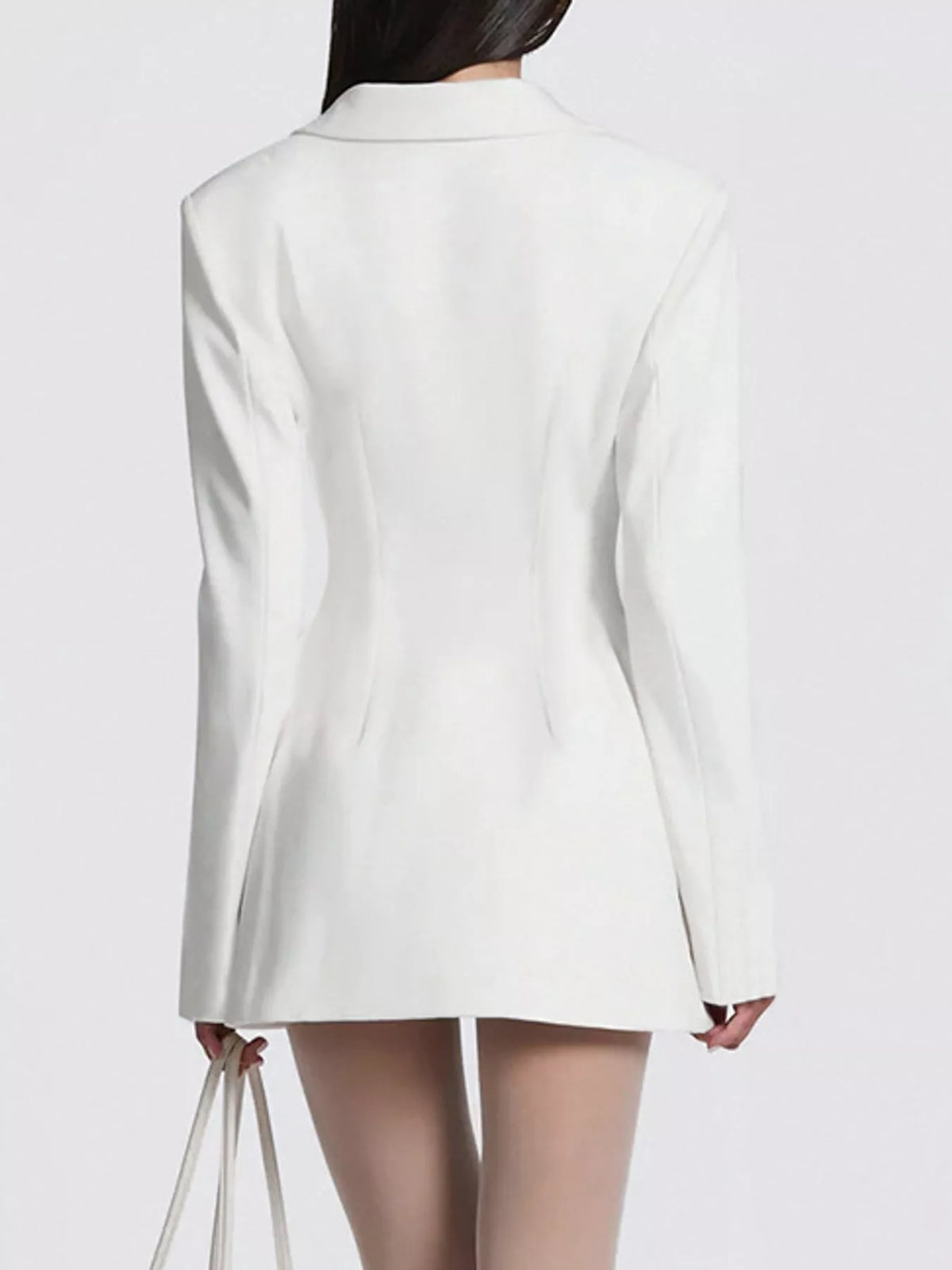 double-breasted blazer dress | dropsona - neutral - size reference