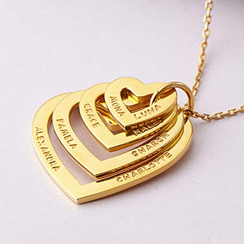 grandma heart necklace, personalized jewelry, | dropsona - neutral - size reference