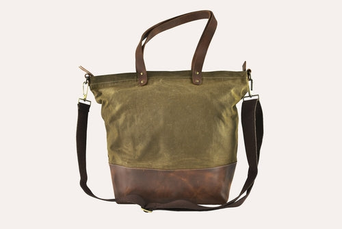 boyfriend tote canvas – genuine leather and 3 i | dropsona - neutral - usage example