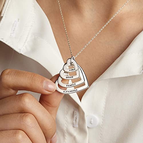 grandma heart necklace, personalized jewelry, | dropsona - neutral - material texture