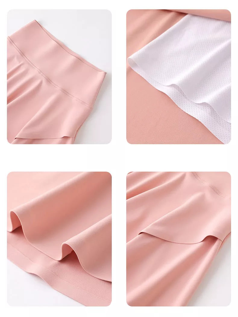 full size high-waisted flared athletic skirt with | dropsona - neutral - usage example