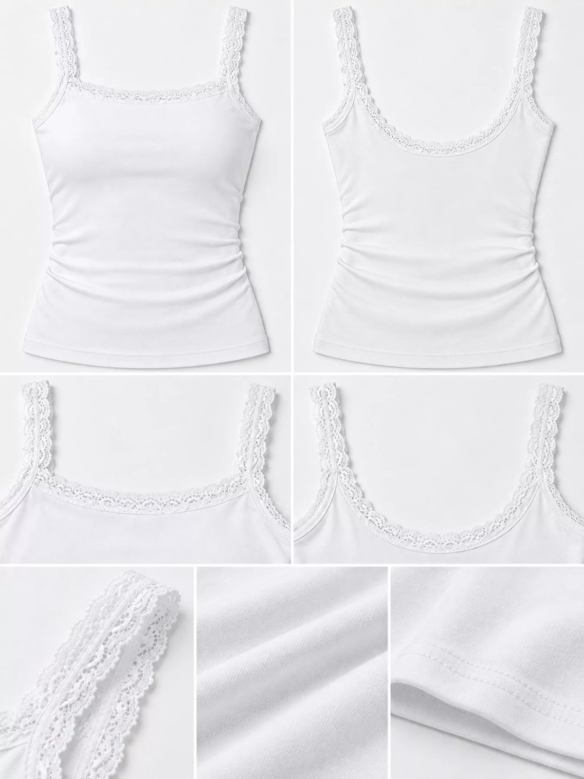 lace detail cami top – detail,ribbed,backless fit | dropsona - neutral - packaging