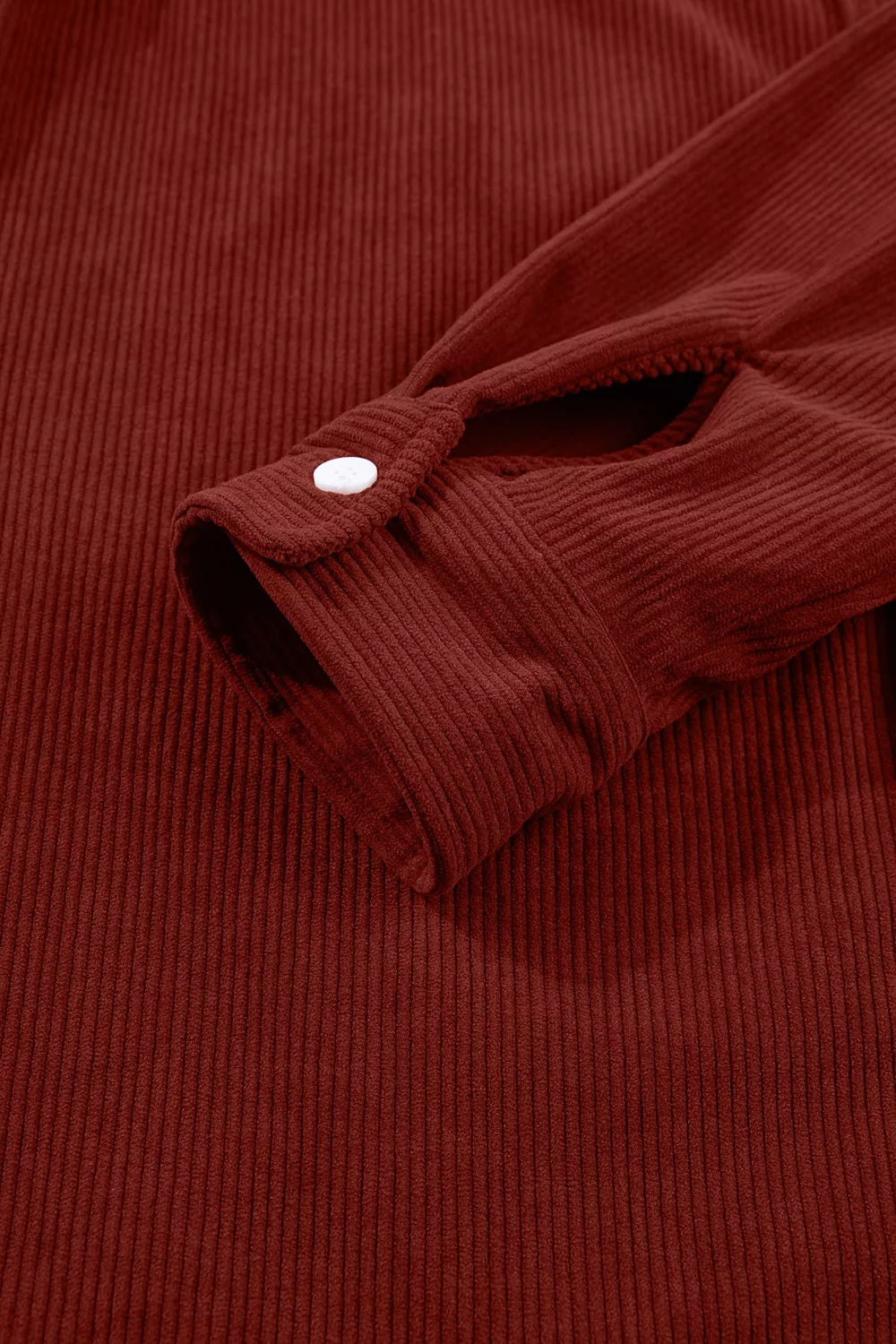 adjustable cuff long sleeve corduroy shirt | dropsona - neutral - size reference