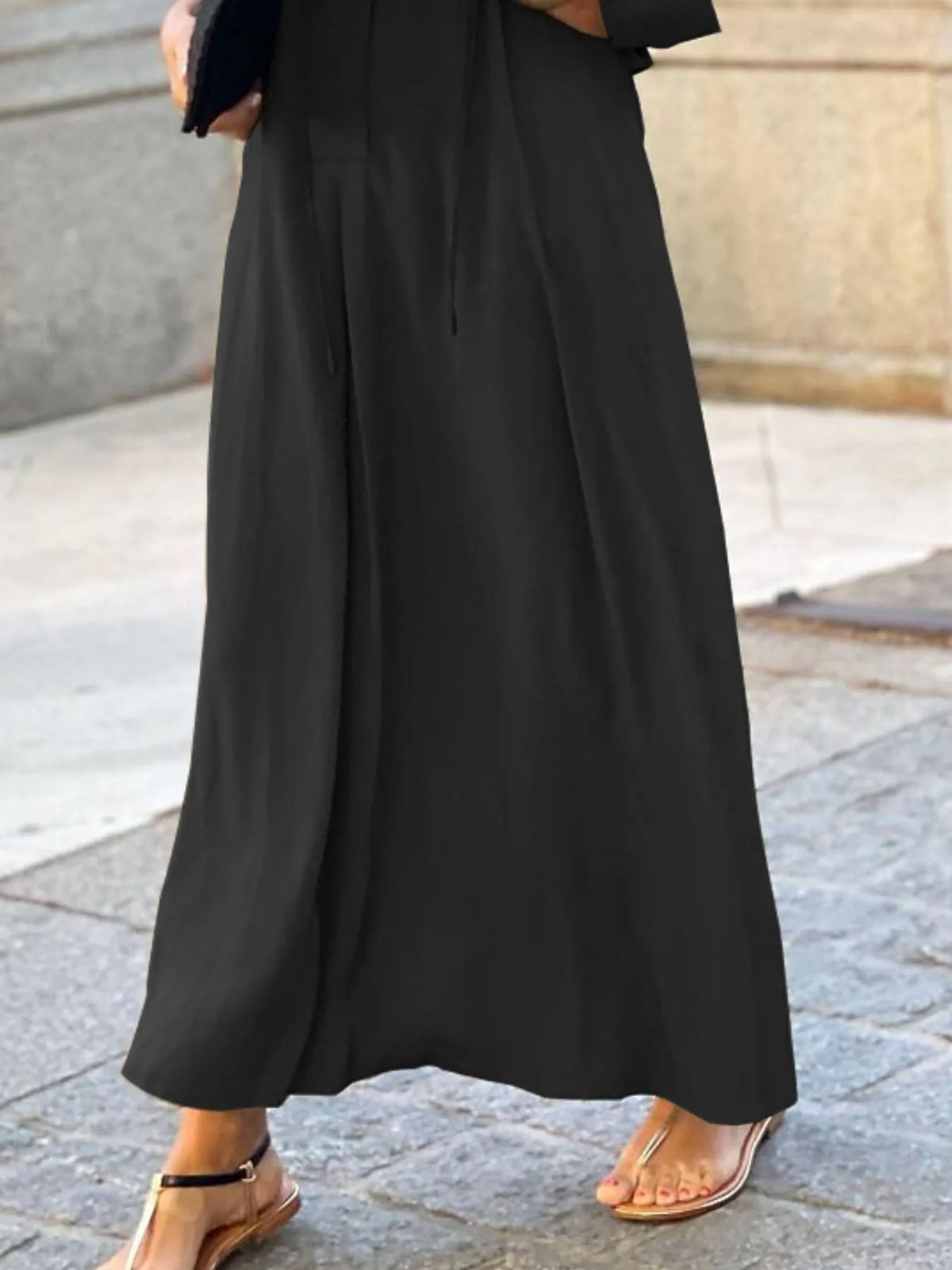 full size solid color maxi shirt dress plus size - front view
