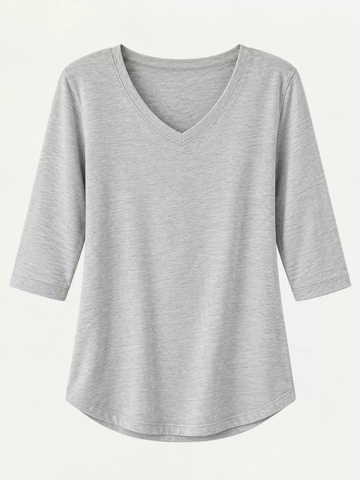 full size v-neck half sleeve t-shirt plus | dropsona - neutral - packaging