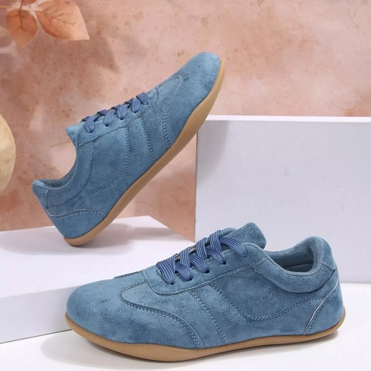 round toe lace up sneakers – classy ballet flats | dropsona - neutral - packaging